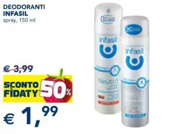 Esselunga Infasil Deodoranti Spray 150 ml offerta