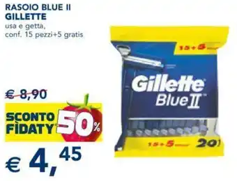 Gillette Rasoio Blue II Usa E Getta, Conf. 15 Pezzi + 5 Gratis