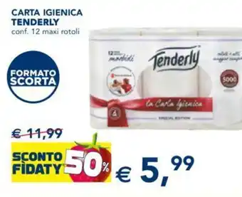 Esselunga Tenderly Carta Igienica Conf. 12 Maxi Rotoli offerta