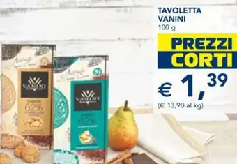 Esselunga Vanini Tavoletta 100 g offerta