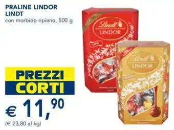 Esselunga Lindt Lindor Praline Con Morbido Ripieno 500 g offerta