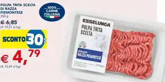 Esselunga Piemontese Polpa Trita Scelta Di Razza 350 g offerta