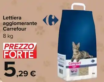Carrefour Carrefour Lettiera agglomerante 8 kg offerta