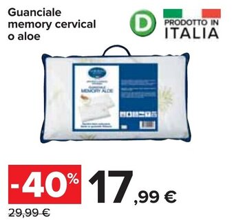 Carrefour Guanciale memory cervical o aloe offerta