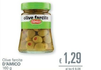 Unes D'Amico Olive Farcite 160g offerta