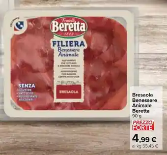 Carrefour Beretta Bresaola Benessere Animale 90 g offerta