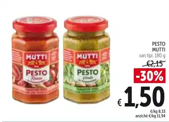 Spazio Conad Mutti Pesto 180g offerta