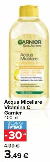 Carrefour Garnier Acqua Micellare Vitamina C 400 ml offerta