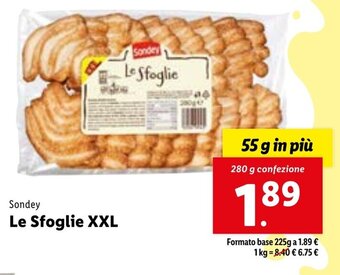 Lidl Sondey Le Sfoglie XXL 280 g confezione offerta