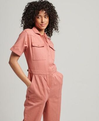 Tuta a maniche corte in twill vintage