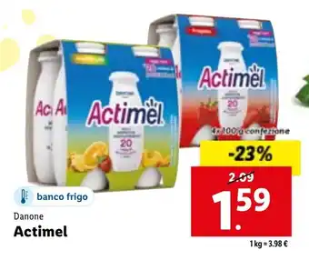 Lidl Danone Actimel 4x100 g confezione offerta