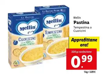 Lidl Mellin Pastina 320 g confezione offerta