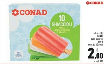 Conad Conad - Ghiaccioli Menta Limone Amarena Arancia 650 G(ml) offerta