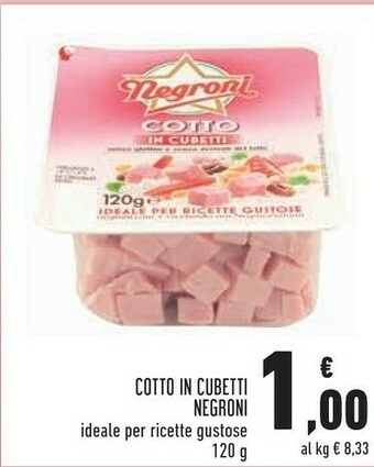 Conad City Negroni Cubetti Di Cotto 120 G(ml) offerta
