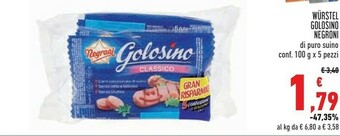 Conad City Negroni Wurstel Golosino offerta