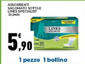 Conad City Lines Assorbenti Sagomato Sottile Specialist offerta