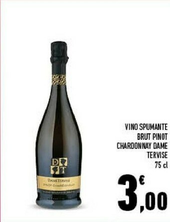 Conad City Brut Pinot Vino Spumante Chardonnay Dame Tervise 750 Ml offerta
