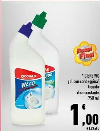 Conad Conad WC Gel Con Candeggina offerta