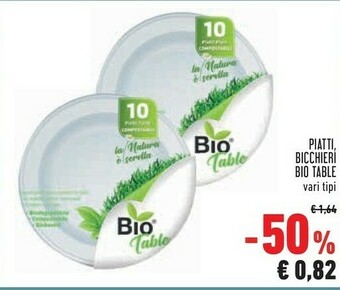 Conad Bio Table Piatti, Bicchier offerta