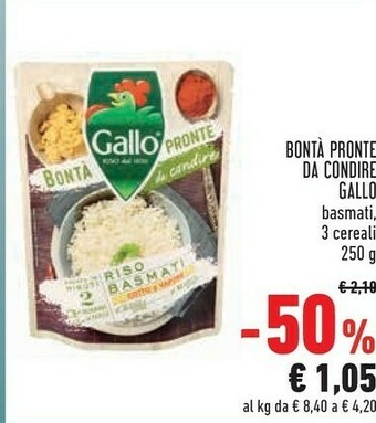Conad Gallo Basmati 3 Cereali 250 G offerta