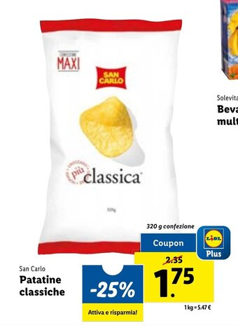 Lidl San Carlo Patatine classiche 320 g confezione offerta
