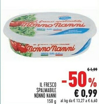 Conad Nonno Nanni Il Fresco Spalmabile 150 G(ml) offerta