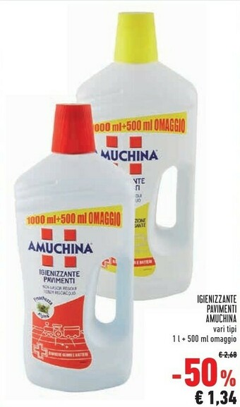 Conad Amuchina Pavimenti Igienizzante 1500 Ml offerta
