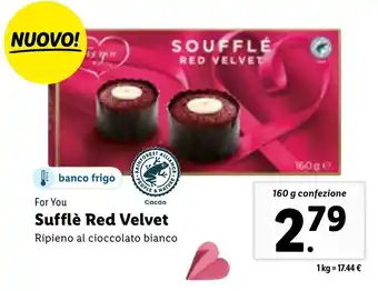 Lidl For You Sufflè Red Velvet 160 g confezione offerta