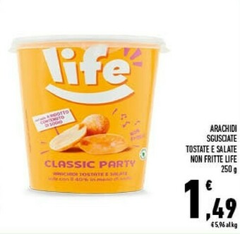 Conad Life Arachidi Sgusciate Tostate E Salate Non Fritte offerta