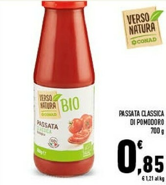 Conad Conad - Passata Classica Biologica Verso Natura 700 G(ml) offerta