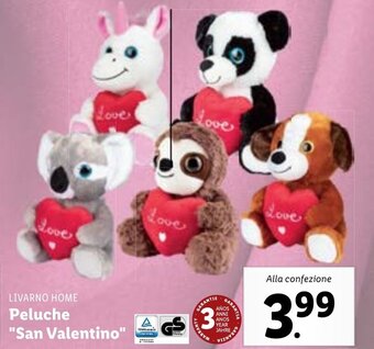 Lidl Livarno Home Peluche "San Valentino" offerta