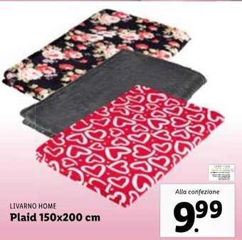 Lidl Livarno Home Plaid 150x200 cm offerta