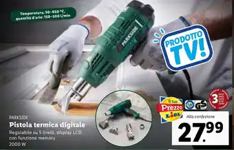 Lidl Parkside Pistola termica digitale offerta