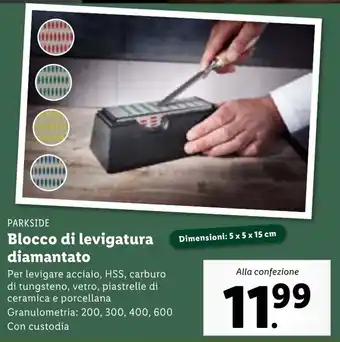Lidl Parkside Blocco di levigatura diamantato offerta