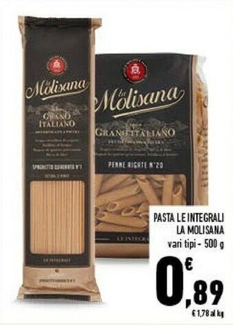 Conad La Molisana Penne Rigate N°20 500 G(ml) offerta