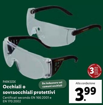 Lidl Parkside Occhiali o sovraocchiali protettivi offerta