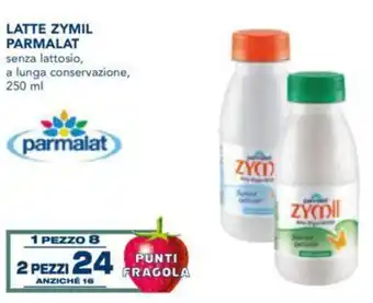 Esselunga Parmalat Latte Zymil senza lattosio,e lunga conservazione 250 ml 2 pezzi offerta