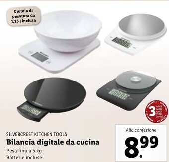 Lidl Silvercrest Kitchen Tools Bilancia digitale da cucina offerta
