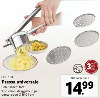 Lidl Ernesto Pressa universale Ø 16-24 cm offerta