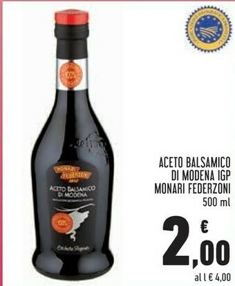 Conad Monari Federzoni - Aceto Balsamico Di Modena IGP 500 G(ml) offerta