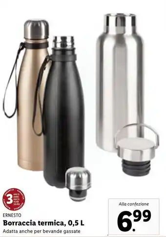 Lidl Ernesto Borraccia termica, 0,5 L offerta