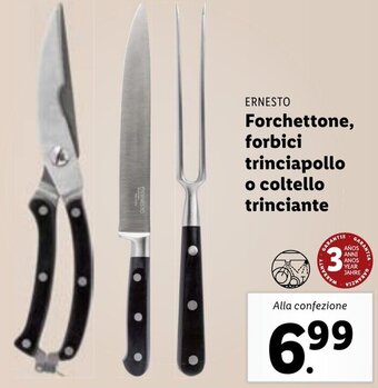 Ernesto Forchettone, forbici trinciapollo o coltello trinciante