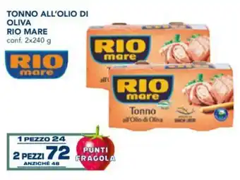 Esselunga Rio Mare Tonno All'Olio di oliva conf. 2 x 240 g 2 pezzi offerta