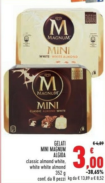Conad Algida Magnum Mini Cookie White offerta