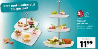 Lidl Ernesto Alzata in porcellana 2 o 3 piatti, altezza: 35,1 o 35,5 cm offerta