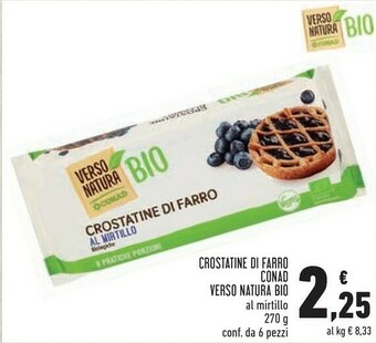 Conad Conad - Crostatine Di Farro Al Mirtillo Biologiche Verso Natura 270 G(ml) offerta