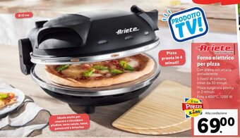 Lidl Ariete Forno elettrico per pizza offerta