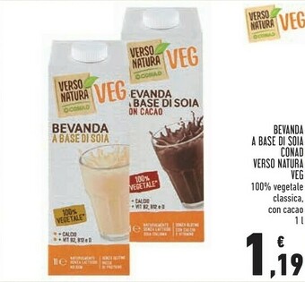Conad Conad - Bevanda A Base Di Soia Veg Verso Natura 1000 G(ml) offerta