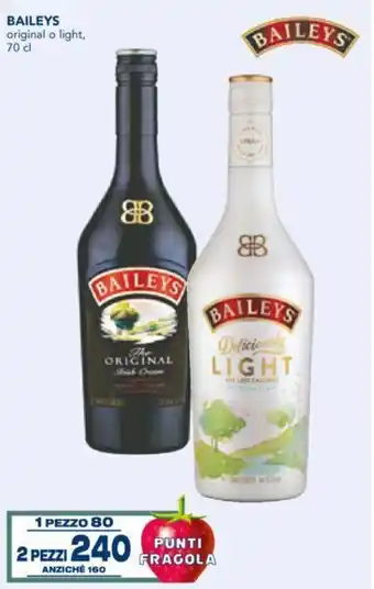 Esselunga Baileys original o light 70 cl 2 pezzi offerta