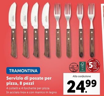Lidl Tramontina Servizio di posate per pizza, 8 pezzi offerta